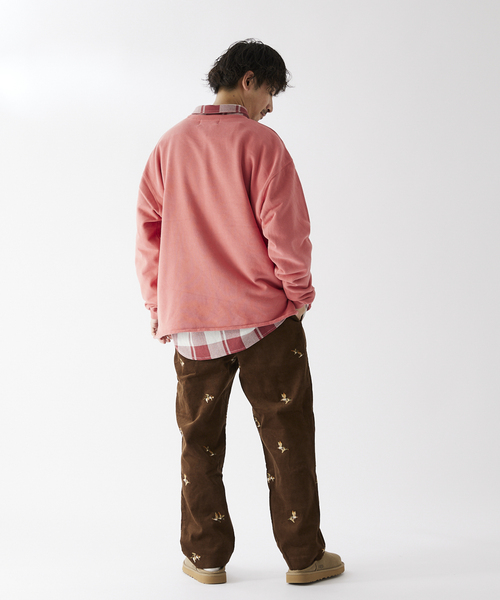 JOURNAL STANDARD relume（ジャーナルスタンダード　レリューム）の「CALIFORNIA オーバーサイズ スリットスウェット（スウェット・メンズ・ブラック/ベージュ/パープル/ピンク/イエロー/グリーン・MEDIUM/LARGE）」の22枚目の写真