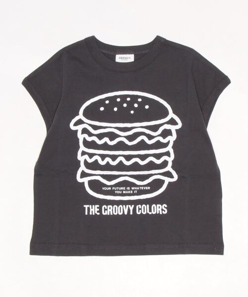 GROOVY COLORS(グルービーカラーズ)の「天竺 HUMBURGER ノースリーブTシャツ(Tシャツ/カットソー・キッズ・チャコールグレー/グリーン/ブルー・110/120/100)」の10枚目の写真