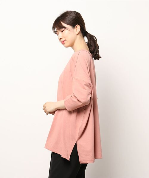 Lugnoncure（ルノンキュール）の「ポンチョTシャツ（Tシャツ/カットソー・レディース・オフホワイト/ピンク/ブラック・ﾌﾘ-）」の4枚目の写真