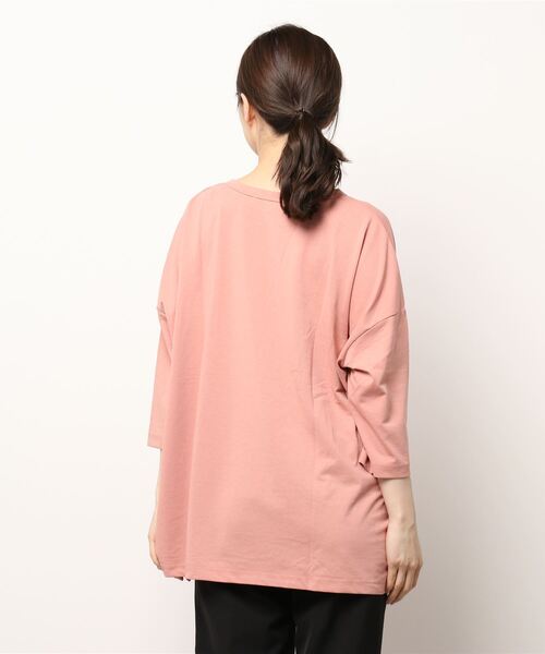 Lugnoncure（ルノンキュール）の「ポンチョTシャツ（Tシャツ/カットソー・レディース・オフホワイト/ピンク/ブラック・ﾌﾘ-）」の5枚目の写真