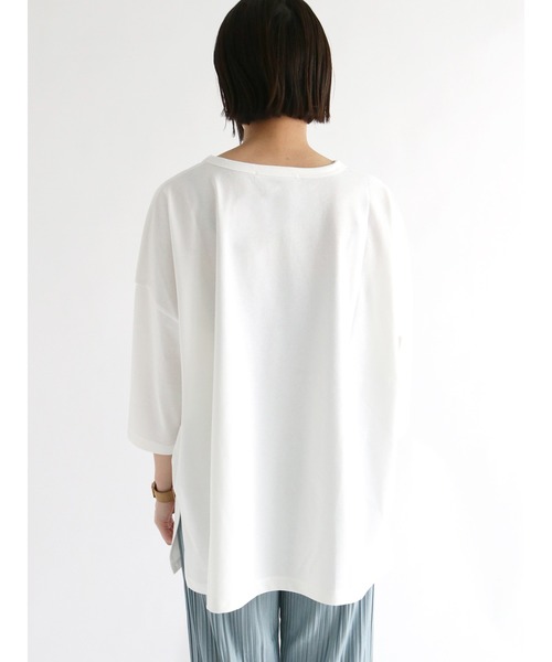 Lugnoncure（ルノンキュール）の「ポンチョTシャツ（Tシャツ/カットソー・レディース・オフホワイト/ピンク/ブラック・ﾌﾘ-）」の10枚目の写真