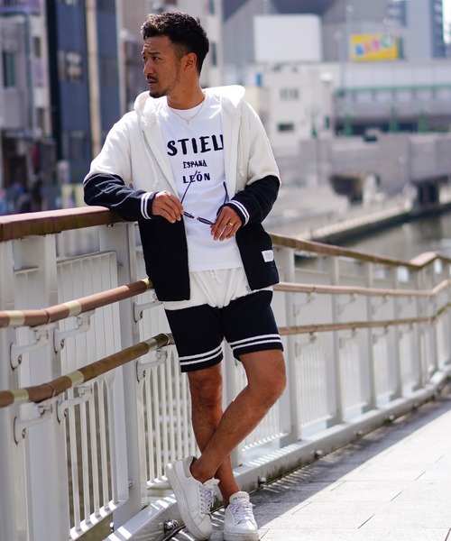 adamsJUGGLER(アダムスジャグラー)の「RTEGフェザーモールバイカラーショートパンツ(その他パンツ・メンズ・ブラック/ベージュ・S/M/L/XL)」の4枚目の写真