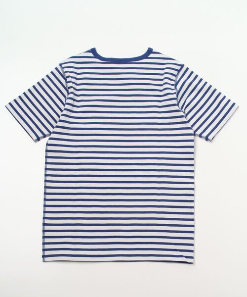 BOHEMIANS(ボヘミアンズ)の「BOHEMINAS/ボヘミアンズ Span Rib Border C/N S/S TEE スパンリブボーダーティー(Tシャツ/カットソー・レディース・ブラック/ブルー・MEDIUM)」の3枚目の写真