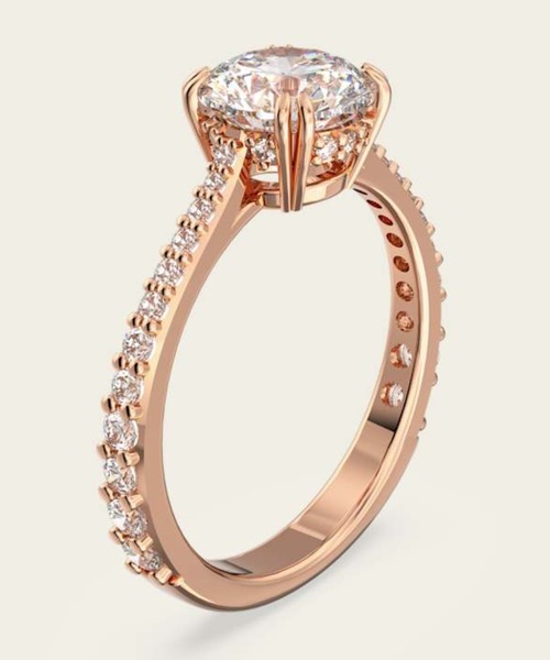 SWAROVSKI(スワロフスキー)の「【公式】【スワロフスキー】Stilla リング, ラウンドカット, パヴェ, ホワイト, ローズゴールドトーン・プレーティング(リング・レディース・ホワイト・50)」の3枚目の写真
