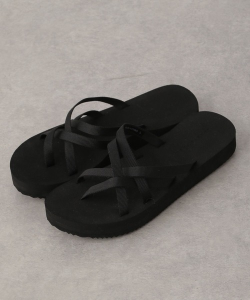LOWRYS FARM（ローリーズファーム）の「テープクロスサンダル　279721（サンダル・レディース・ブラック/ブラウン・MEDIUM/LARGE）」の3枚目の写真