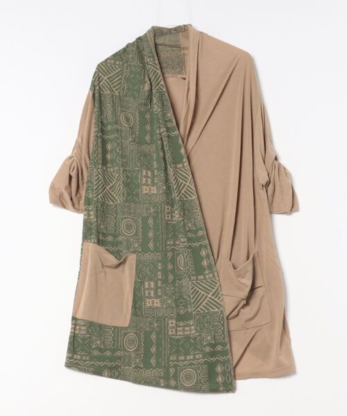 チャイハネ(チャイハネ)の「【チャイハネ】パッカブルMEN'Sカーディガン(カーディガン/ボレロ・メンズ・パープル/オレンジ/グリーン/ブラック/ベージュ/ブルー/ホワイト/ブラウン/ターコイズブルー/ライトベージュ・FREE)」の5枚目の写真