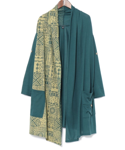 チャイハネ(チャイハネ)の「【チャイハネ】パッカブルMEN'Sカーディガン(カーディガン/ボレロ・メンズ・パープル/オレンジ/グリーン/ブラック/ベージュ/ブルー/ホワイト/ブラウン/ターコイズブルー/ライトベージュ・FREE)」の6枚目の写真