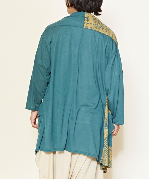 チャイハネ(チャイハネ)の「【チャイハネ】パッカブルMEN'Sカーディガン(カーディガン/ボレロ・メンズ・パープル/オレンジ/グリーン/ブラック/ベージュ/ブルー/ホワイト/ブラウン/ターコイズブルー/ライトベージュ・FREE)」の13枚目の写真