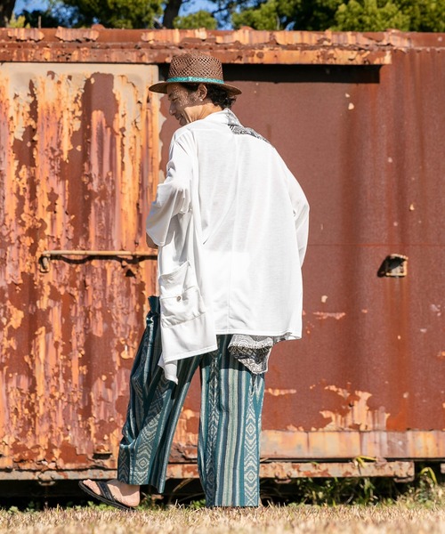 チャイハネ(チャイハネ)の「【チャイハネ】パッカブルMEN'Sカーディガン(カーディガン/ボレロ・メンズ・パープル/オレンジ/グリーン/ブラック/ベージュ/ブルー/ホワイト/ブラウン/ターコイズブルー/ライトベージュ・FREE)」の19枚目の写真