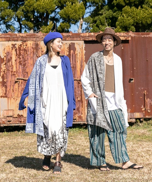 チャイハネ(チャイハネ)の「【チャイハネ】パッカブルMEN'Sカーディガン(カーディガン/ボレロ・メンズ・パープル/オレンジ/グリーン/ブラック/ベージュ/ブルー/ホワイト/ブラウン/ターコイズブルー/ライトベージュ・FREE)」の22枚目の写真