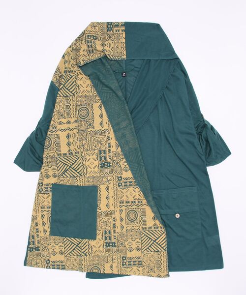 チャイハネ(チャイハネ)の「【チャイハネ】パッカブルMEN'Sカーディガン(カーディガン/ボレロ・メンズ・パープル/オレンジ/グリーン/ブラック/ベージュ/ブルー/ホワイト/ブラウン/ターコイズブルー/ライトベージュ・FREE)」の11枚目の写真