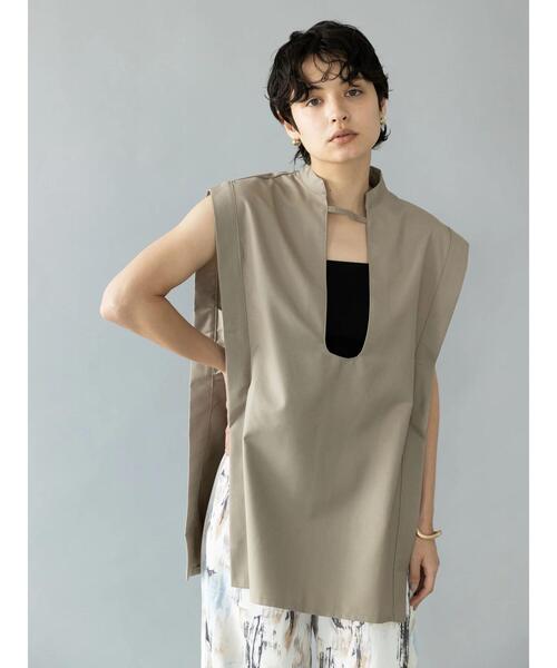 koe（コエ）の「【&g'aime】チュニックベスト＊（ベスト・レディース・ベージュ/チャコールグレー・FREE）」の20枚目の写真