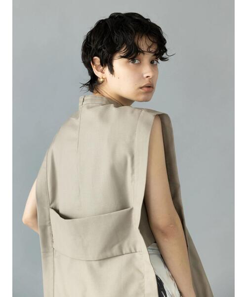 koe（コエ）の「【&g'aime】チュニックベスト＊（ベスト・レディース・ベージュ/チャコールグレー・FREE）」の7枚目の写真