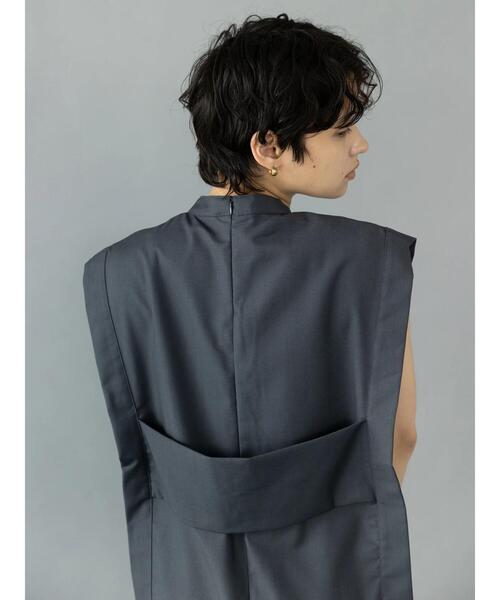 koe（コエ）の「【&g'aime】チュニックベスト＊（ベスト・レディース・ベージュ/チャコールグレー・FREE）」の3枚目の写真