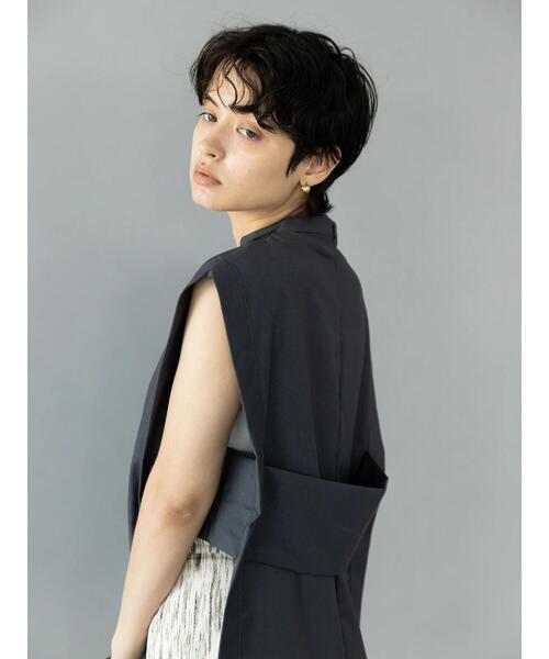 koe（コエ）の「【&g'aime】チュニックベスト＊（ベスト・レディース・ベージュ/チャコールグレー・FREE）」の10枚目の写真