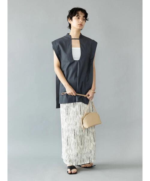 koe（コエ）の「【&g'aime】チュニックベスト＊（ベスト・レディース・ベージュ/チャコールグレー・FREE）」の6枚目の写真