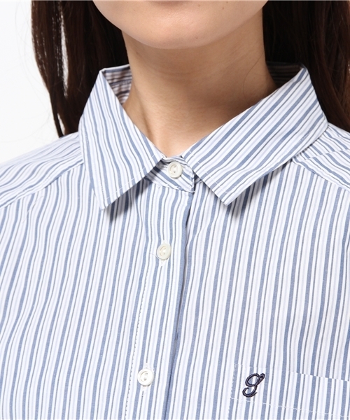 OUTLET（アウトレット）の「【who's who Chico】ベーシックシャツワンピ（シャツワンピース・レディース・ホワイト/ホワイト×ネイビー/イエロー・FREE）」の7枚目の写真