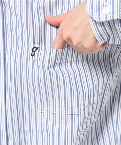 OUTLET（アウトレット）の「【who's who Chico】ベーシックシャツワンピ（シャツワンピース・レディース・ホワイト/ホワイト×ネイビー/イエロー・FREE）」の9枚目の写真