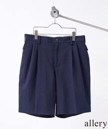 417 EDIFICE | 【allery / アレリ―】 シアサッカーワイドショーツ(スラックス)