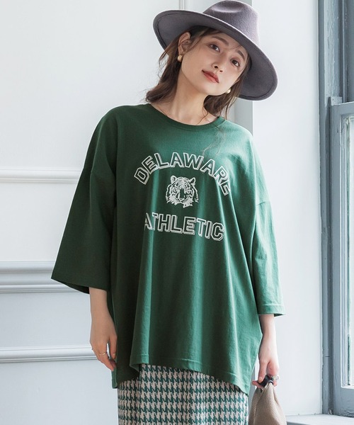 coca（coca）（コカ）の「ビッグシルエットプリントアソートTee（Tシャツ/カットソー・レディース・ホワイト/チャコールグレー/ライトブルー/ブラウン/ピンク/グリーン・ONE SIZE）」の5枚目の写真