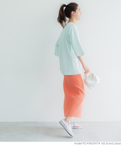 coca（coca）（コカ）の「ビッグシルエットプリントアソートTee（Tシャツ/カットソー・レディース・ホワイト/チャコールグレー/ライトブルー/ブラウン/ピンク/グリーン・ONE SIZE）」の15枚目の写真