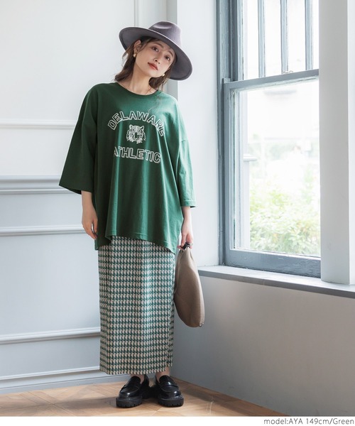 coca（coca）（コカ）の「ビッグシルエットプリントアソートTee（Tシャツ/カットソー・レディース・ホワイト/チャコールグレー/ライトブルー/ブラウン/ピンク/グリーン・ONE SIZE）」の20枚目の写真