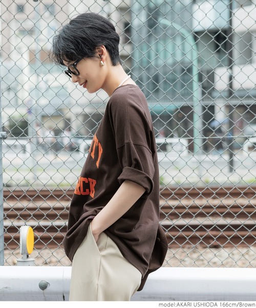 coca（coca）（コカ）の「ビッグシルエットプリントアソートTee（Tシャツ/カットソー・レディース・ホワイト/チャコールグレー/ライトブルー/ブラウン/ピンク/グリーン・ONE SIZE）」の21枚目の写真