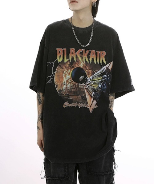 SILVER BULLET(シルバーバレット)の「『SILVER BULLET SELECT AP/シルバーバレットセレクト』USEDライクパンクイラストプリントTEE【Y】【CN】(Tシャツ/カットソー・メンズ・ブラック・L/M)」の14枚目の写真