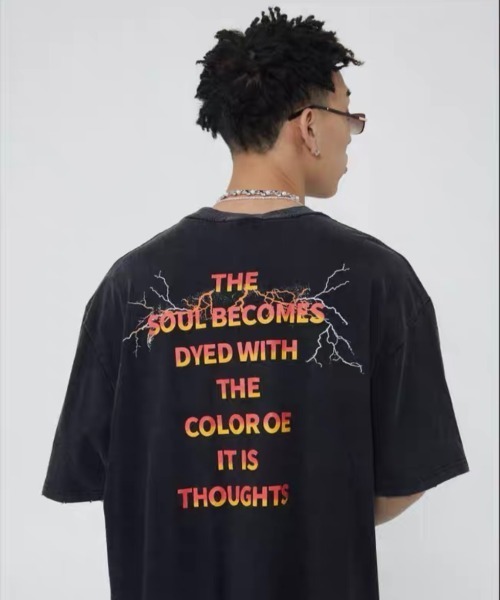 SILVER BULLET(シルバーバレット)の「『SILVER BULLET SELECT AP/シルバーバレットセレクト』USEDライクパンクイラストプリントTEE【Y】【CN】(Tシャツ/カットソー・メンズ・ブラック・L/M)」の13枚目の写真