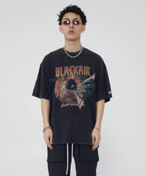 SILVER BULLET(シルバーバレット)の「『SILVER BULLET SELECT AP/シルバーバレットセレクト』USEDライクパンクイラストプリントTEE【Y】【CN】(Tシャツ/カットソー・メンズ・ブラック・L/M)」の16枚目の写真