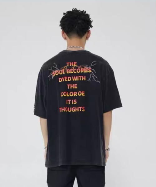 SILVER BULLET(シルバーバレット)の「『SILVER BULLET SELECT AP/シルバーバレットセレクト』USEDライクパンクイラストプリントTEE【Y】【CN】(Tシャツ/カットソー・メンズ・ブラック・L/M)」の3枚目の写真