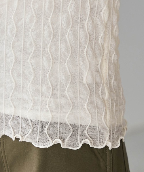 ROPE' PICNIC（ロペピクニック）の「シアージャガードタートル（Tシャツ/カットソー・レディース・チャコールグレー/キナリ/グリーン/グリーン系その他/イエロー系その他4・38）」の19枚目の写真