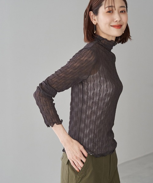 tシャツ シアージャガードタートルネックニット レディース ROPE' PICNIC｜シアージャガードタートル | Rakuten Fashion