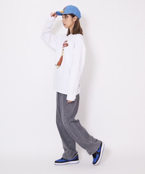 OUTDOOR PRODUCTS APPAREL（アウトドアプロダクツアパレル）の「「おさるのジョージ」 ロンT（Tシャツ/カットソー・メンズ・ホワイト/ブラック/ダークグリーン/パープル・MEDIUM/LARGE/X-LARGE）」の19枚目の写真