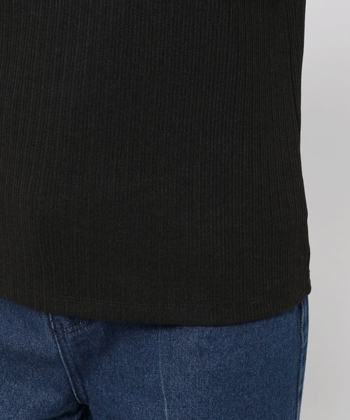 ROCHAS シアースリーブのプルオーバートップス 黒 ROCHAS シアースリーブのプルオーバートップス 黒