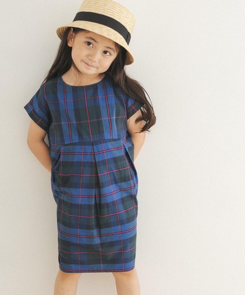 FORK&SPOON（フォークアンドスプーン）の「『親子リンク』FORK&SPOON　カラーチェックワンピース(KIDS)（ワンピース・キッズ・ブラウン系その他/ブルー系その他・120/105/135）」の11枚目の写真