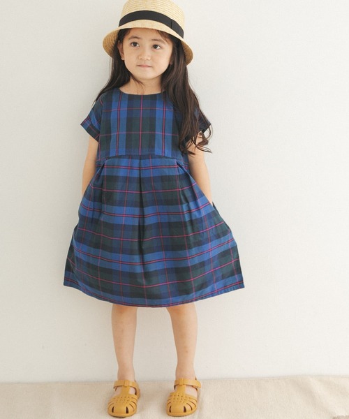 FORK&SPOON（フォークアンドスプーン）の「『親子リンク』FORK&SPOON　カラーチェックワンピース(KIDS)（ワンピース・キッズ・ブラウン系その他/ブルー系その他・120/105/135）」の13枚目の写真