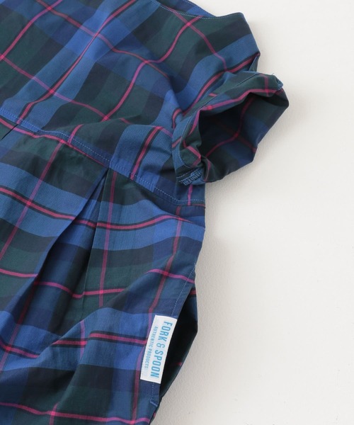 FORK&SPOON（フォークアンドスプーン）の「『親子リンク』FORK&SPOON　カラーチェックワンピース(KIDS)（ワンピース・キッズ・ブラウン系その他/ブルー系その他・120/105/135）」の19枚目の写真