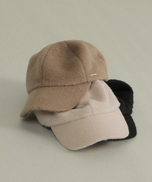 LBC（エルビーシー）の「シャギーキャップ（キャップ・レディース・オフホワイト/ブラック/ベージュ・FREE）」の2枚目の写真