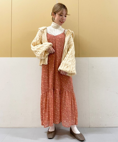 SLURR（スラ―）の「フードケーブルZIPブルゾン（ブルゾン・レディース・ベージュ/ピンク/モカ/アイボリー・FREE）」の12枚目の写真