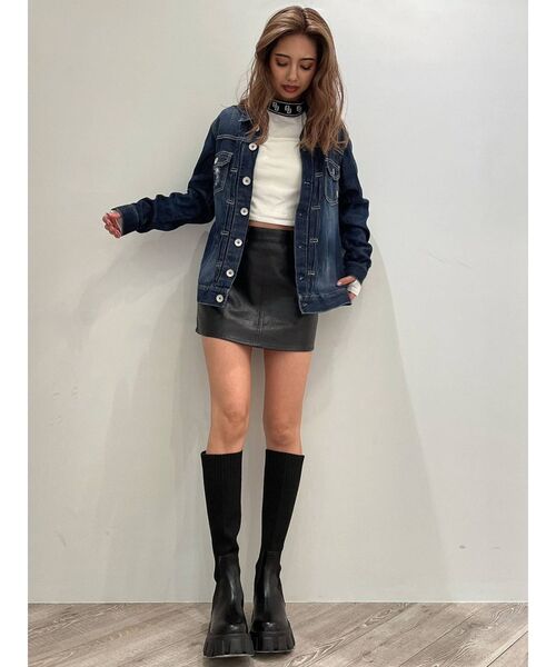 GYDA（ジェイダ）の「リヨセルダメージデニムＧジャン（デニムジャケット・レディース・ライトブルー/インディゴブルー・FREE）」の20枚目の写真