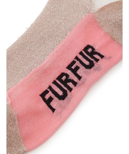 FURFUR(ファーファー)の「バイカラーラメソックス(ソックス/靴下・レディース・ブラック/ピンク/シルバー・FREE)」の7枚目の写真