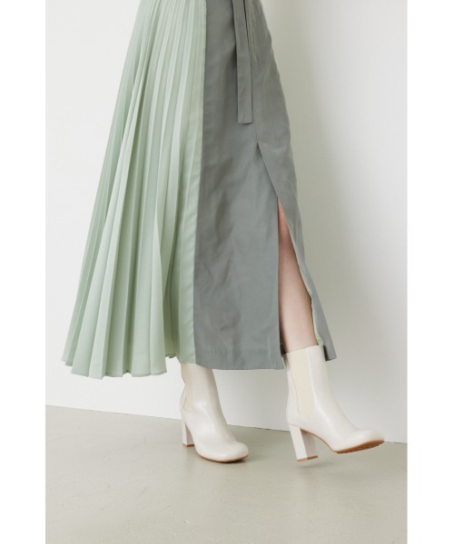 rienda（リエンダ）の「プリーツコンビフレアスカート（スカート・レディース・ベージュ/ライトグリーン/ブラック・MEDIUM/SMALL）」の18枚目の写真
