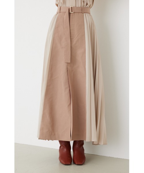 rienda（リエンダ）の「プリーツコンビフレアスカート（スカート・レディース・ベージュ/ライトグリーン/ブラック・MEDIUM/SMALL）」の19枚目の写真