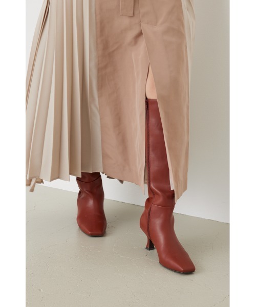 rienda（リエンダ）の「プリーツコンビフレアスカート（スカート・レディース・ベージュ/ライトグリーン/ブラック・MEDIUM/SMALL）」の22枚目の写真