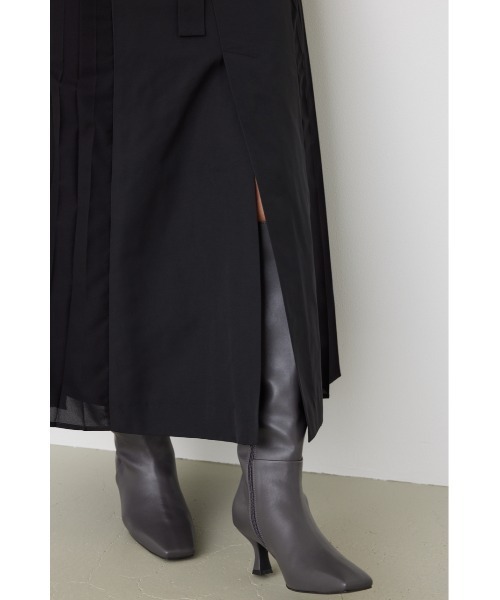 rienda（リエンダ）の「プリーツコンビフレアスカート（スカート・レディース・ベージュ/ライトグリーン/ブラック・MEDIUM/SMALL）」の6枚目の写真