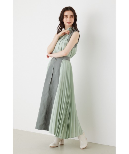 rienda（リエンダ）の「プリーツコンビフレアスカート（スカート・レディース・ベージュ/ライトグリーン/ブラック・MEDIUM/SMALL）」の12枚目の写真