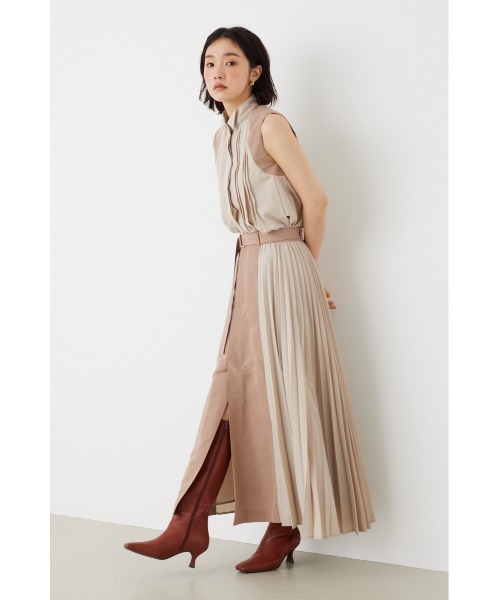 rienda（リエンダ）の「プリーツコンビフレアスカート（スカート・レディース・ベージュ/ライトグリーン/ブラック・MEDIUM/SMALL）」の21枚目の写真