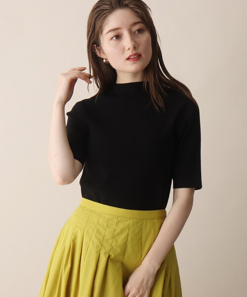 OPAQUE.CLIP（オペークドットクリップ）の「◆バックパール調ソウバリニット（ニット/セーター・レディース・マスタード/ブラック/ダークグリーン・38）」の2枚目の写真