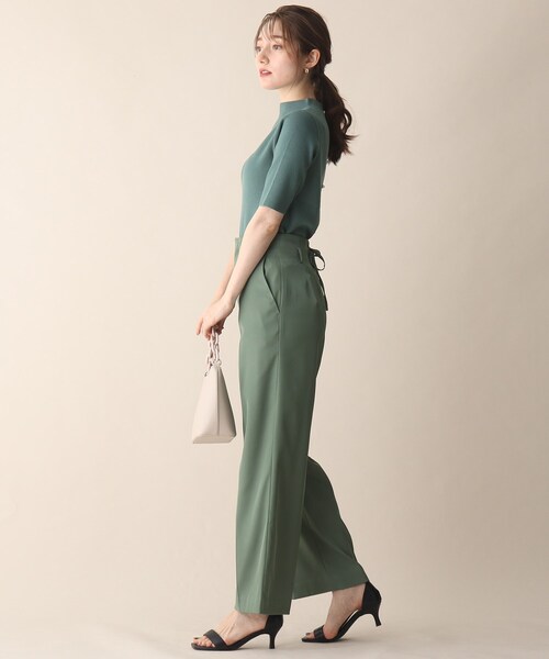 OPAQUE.CLIP（オペークドットクリップ）の「◆バックパール調ソウバリニット（ニット/セーター・レディース・マスタード/ブラック/ダークグリーン・38）」の6枚目の写真